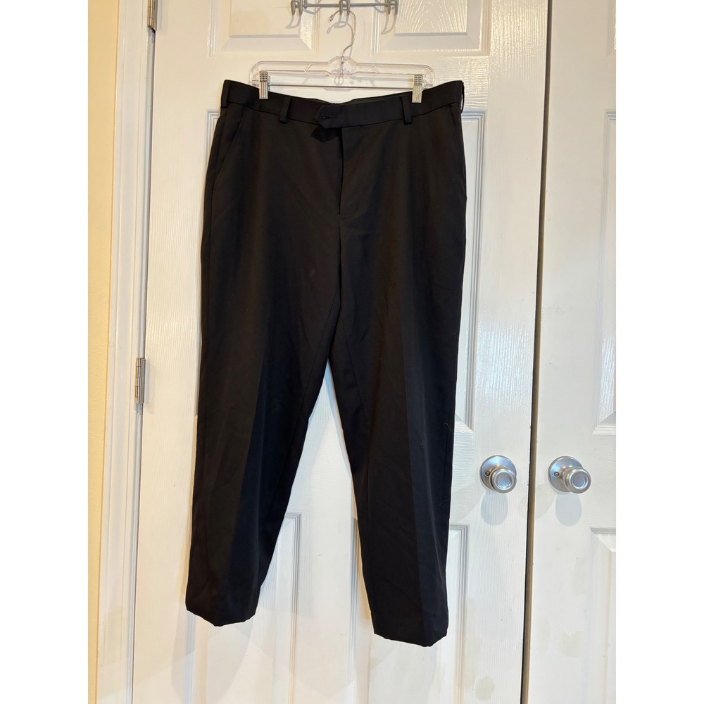 George Men's Black Dress Pants 36x32 Classic Fit Business Casual Career